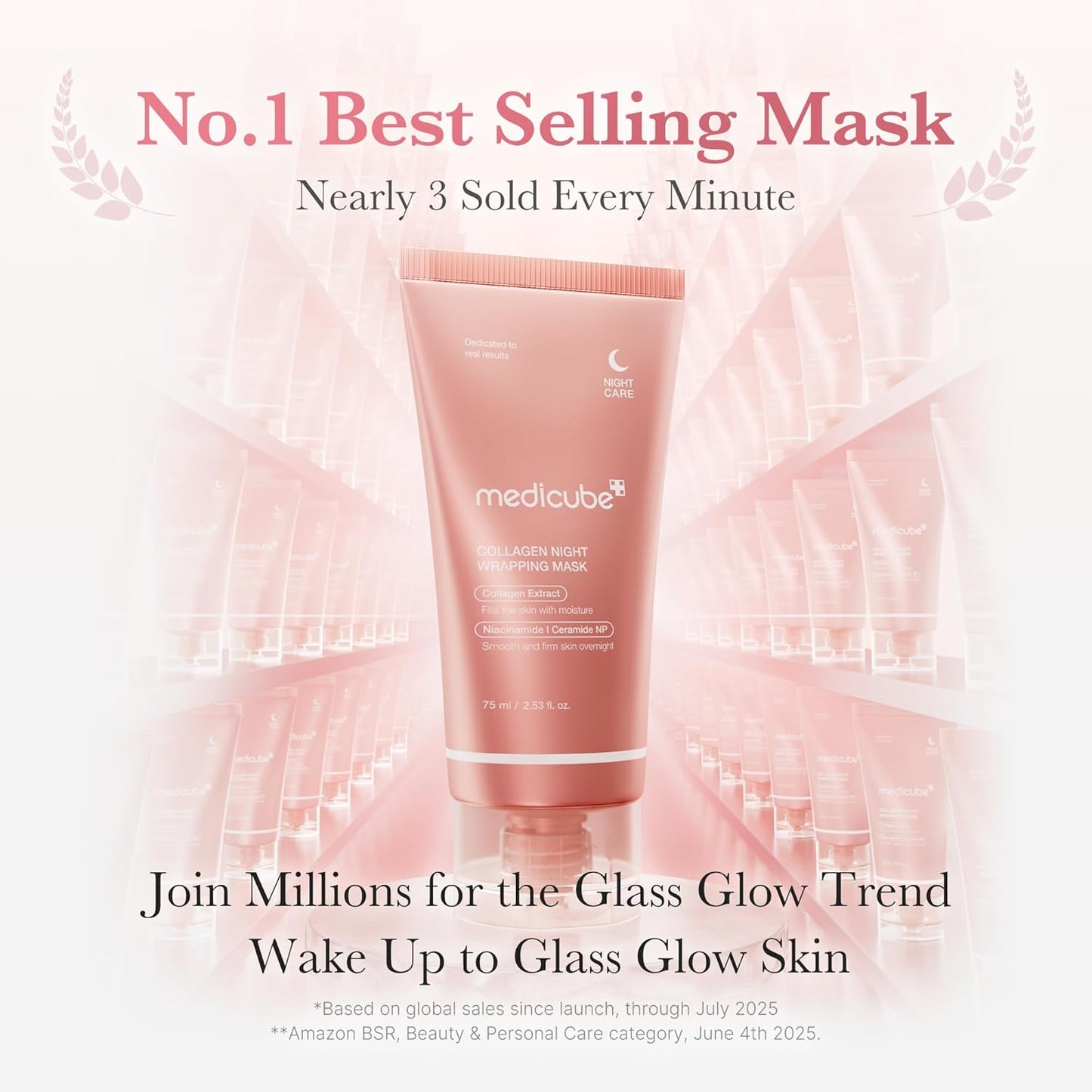 Medicube Collagen Night Wrapping Peel-Off Facial Mask with Jelly Brush – Skincare Gift