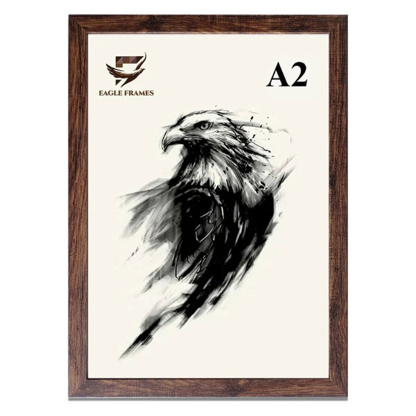 EAGLE FRAMES Multicolour Wooden Effect A2, A3, A4 Photo Frames 3cm Wide Premium