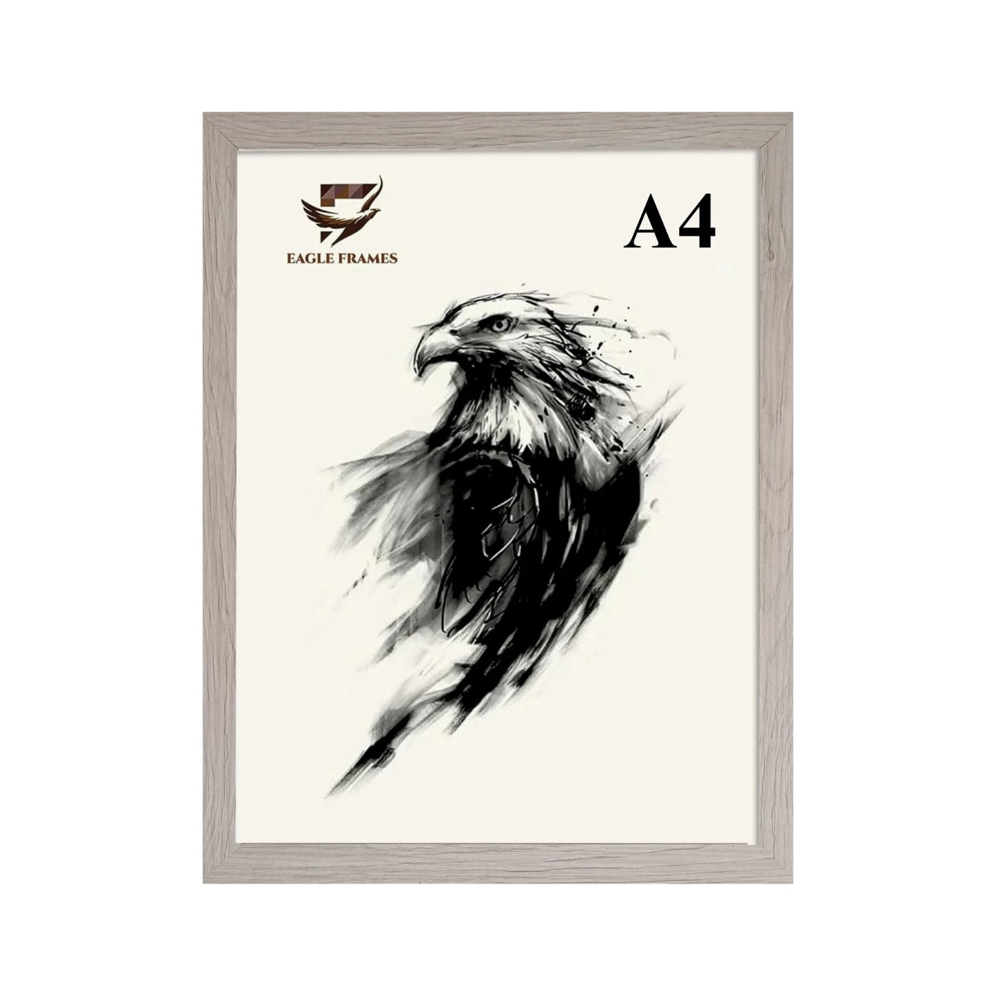 EAGLE FRAMES Multicolour Wooden Effect A2, A3, A4 Photo Frames 3cm Wide Premium