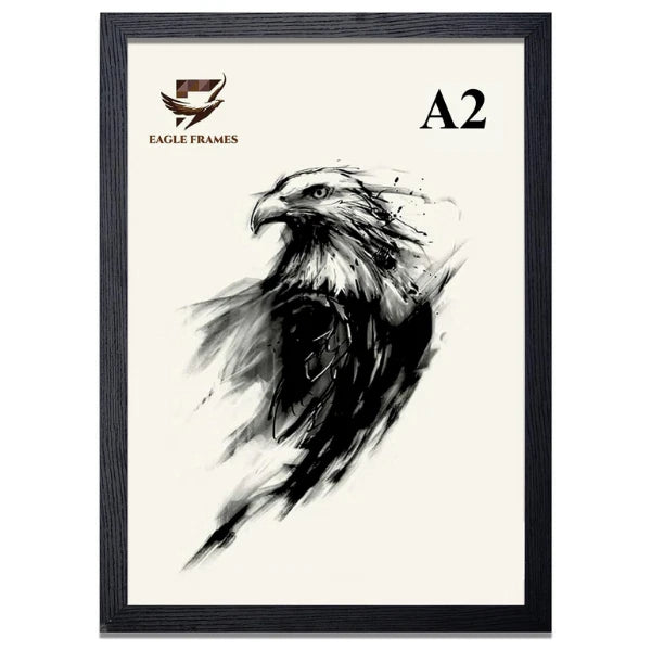 EAGLE FRAMES Multicolour Wooden Effect A2, A3, A4 Photo Frames 3cm Wide Premium