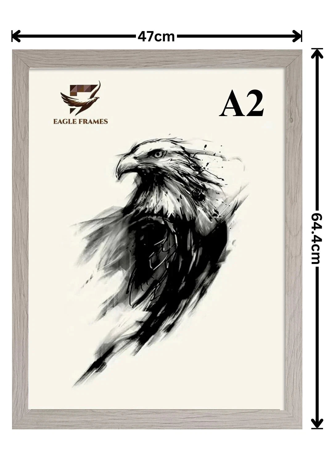 EAGLE FRAMES Multicolour Wooden Effect A2, A3, A4 Photo Frames 3cm Wide Premium