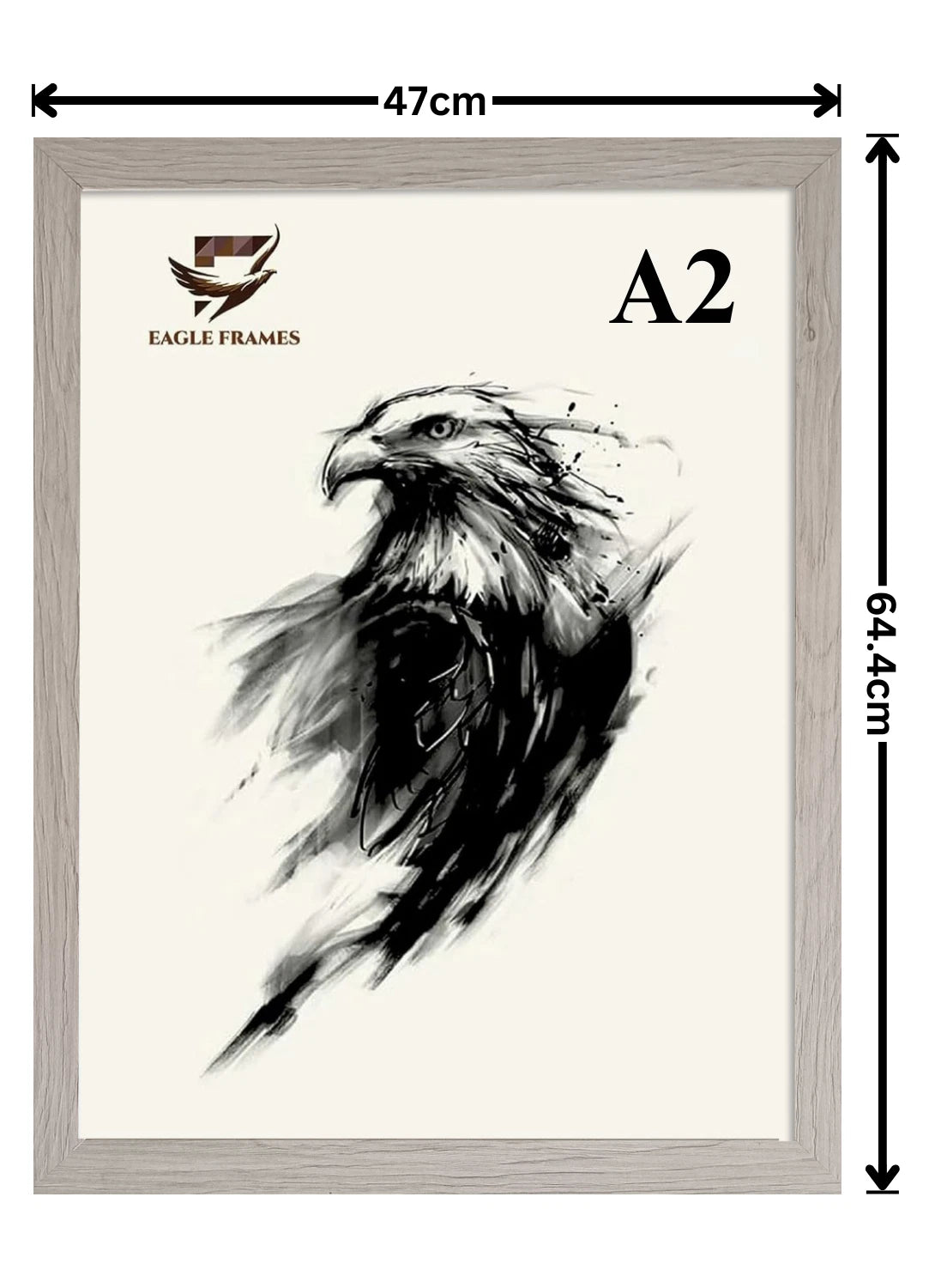EAGLE FRAMES Multicolour Wooden Effect A2, A3, A4 Photo Frames 3cm Wide Premium