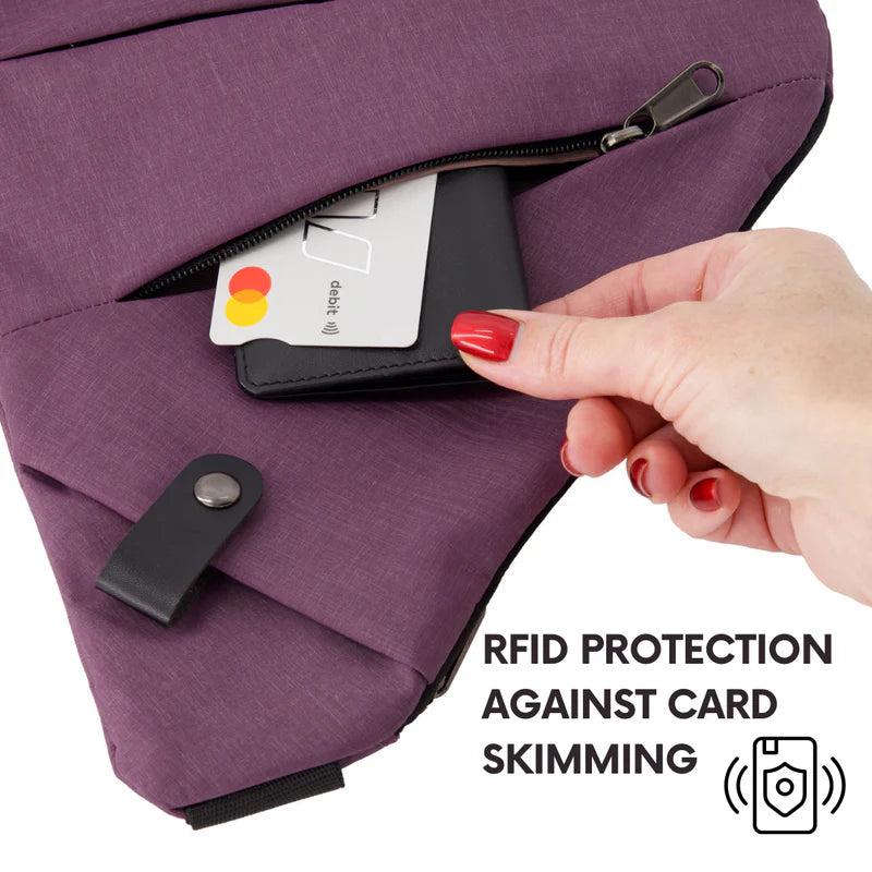 Anti-Theft Crossbody Travel Bag – RFID Blocking, Hidden Pockets, Water-Resistant