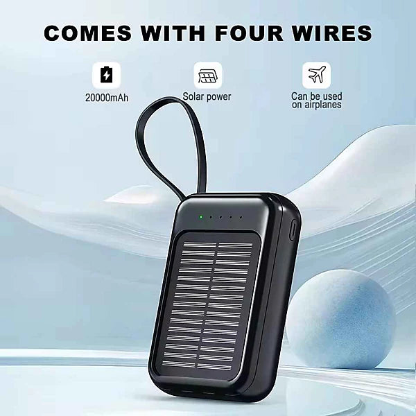 10000mAh Solar Power Bank – Outdoor Portable Charger with Dual USB & LED Flashlight