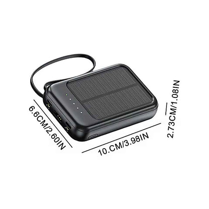 10000mAh Solar Power Bank – Outdoor Portable Charger with Dual USB & LED Flashlight