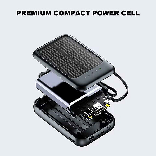 10000mAh Solar Power Bank – Outdoor Portable Charger with Dual USB & LED Flashlight