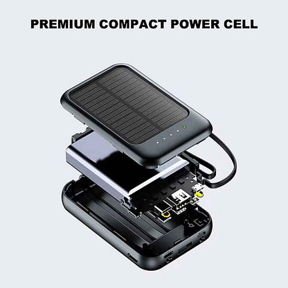 10000mAh Solar Power Bank – Outdoor Portable Charger with Dual USB & LED Flashlight