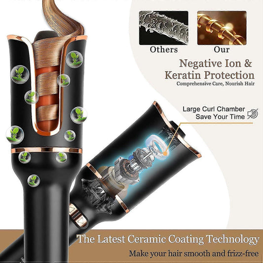 Automatic Hair Curler – Professional Rotating Curling Iron (1-Inch Barrel)
