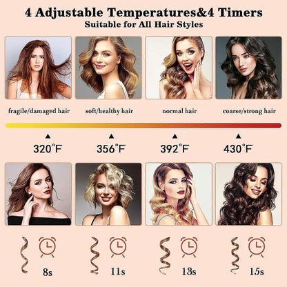 Automatic Hair Curler – Professional Rotating Curling Iron (1-Inch Barrel)