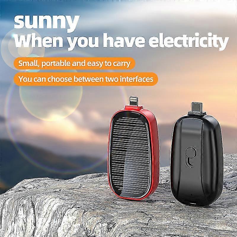 Mini Solar Keychain Power Bank – 1200mAh Portable Emergency Charger for Mobile Phones