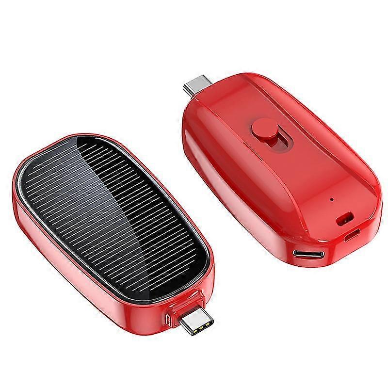 Mini Solar Keychain Power Bank – 1200mAh Portable Emergency Charger for Mobile Phones