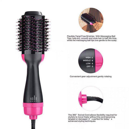 Salon One-Step Hair Dryer & Volumizer – 2-in-1 Hot Air Brush for Smooth, Shiny, Voluminous Hair