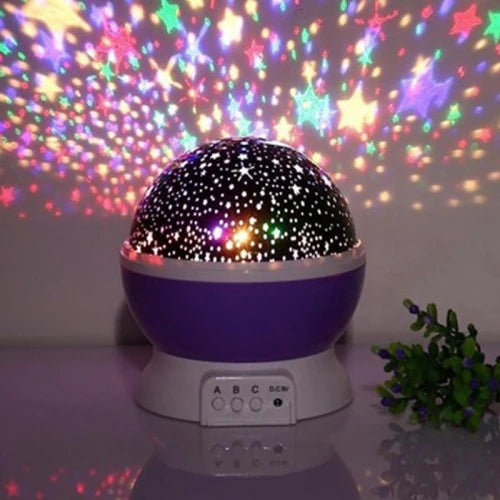 Star & Moon Rotating Projector Lamp – Night Light for Bedroom, Kids, Parties & Decor