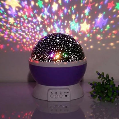 Star & Moon Rotating Projector Lamp – Night Light for Bedroom, Kids, Parties & Decor