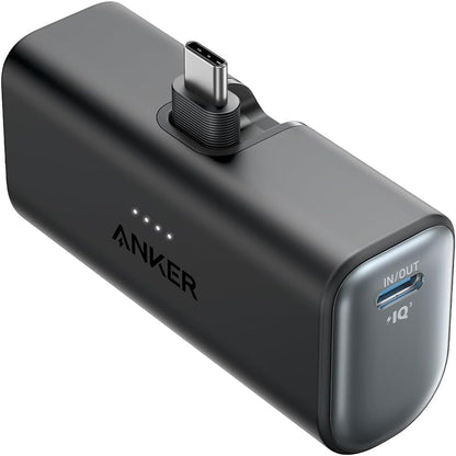 Anker Nano Power Bank 5000mAh – Mini Portable Charger with Foldable USB-C, 22.5W Fast Charging for iPhone, Samsung, Huawei, iPad & More
