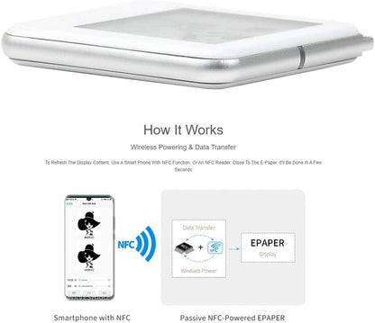 📟 NFC-Powered E-Paper Display – Wireless, Battery-Free Smart Screen
