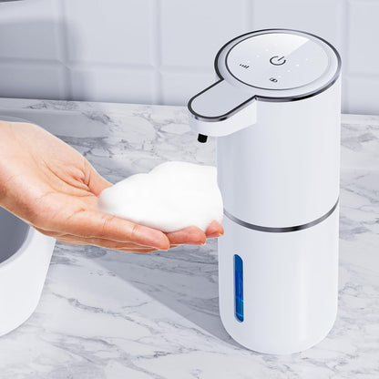 Automatic Foaming Soap Dispenser – 380ml Touchless Wall-Mount with Sensor, 4-Level Adjustable, USB Rechargeable & IPX5 Waterproof for Bathroom and Kitchen