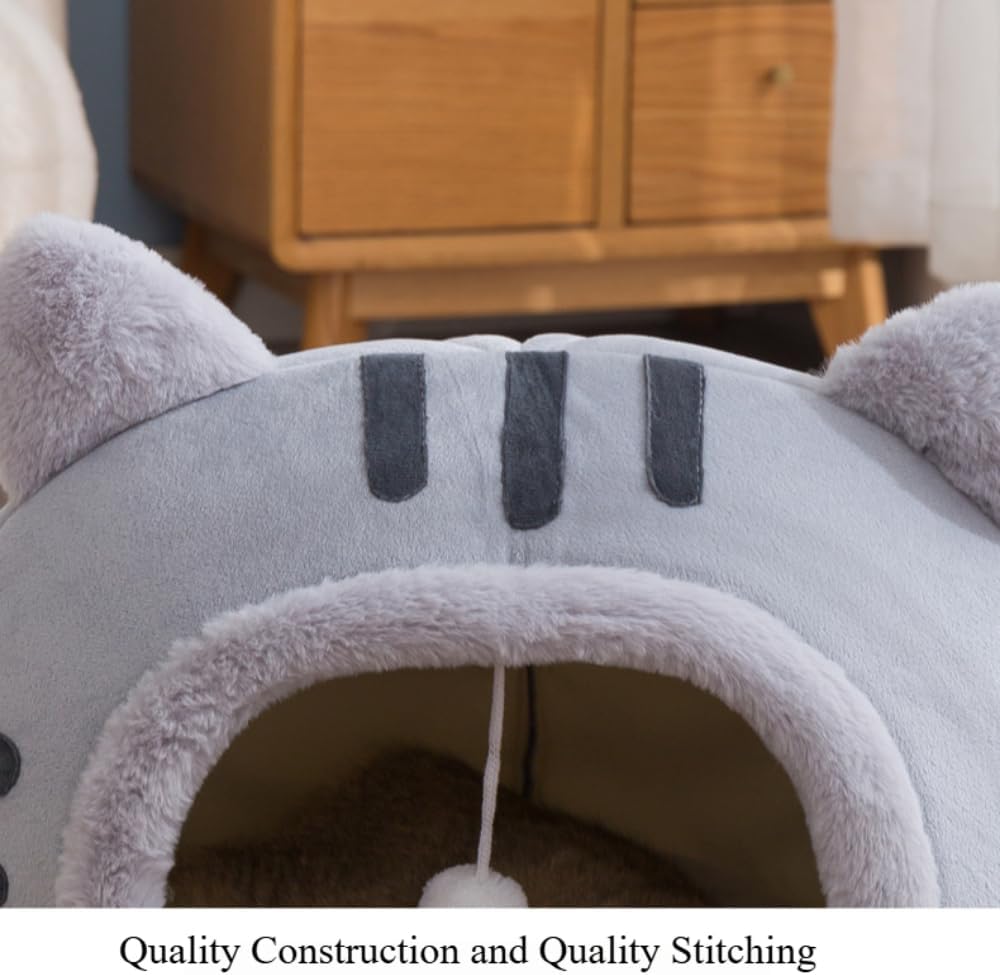 🐾 Deep Sleep Winter Cat Bed – Cozy Cave Nest for Cats & Small Dogs