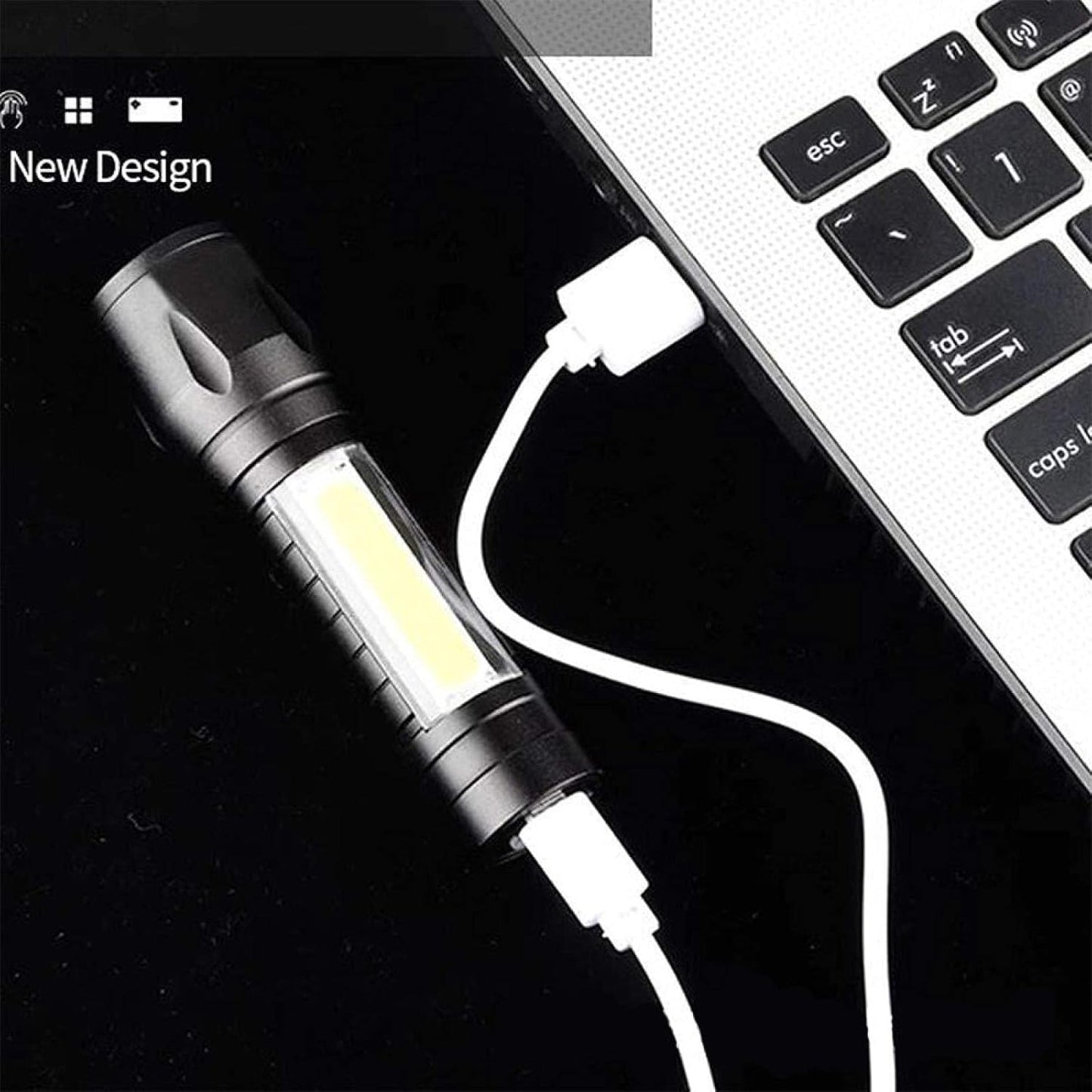 Portable Zoom LED Flashlight – Mini Camping Lamp