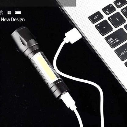 Portable Zoom LED Flashlight – Mini Camping Lamp