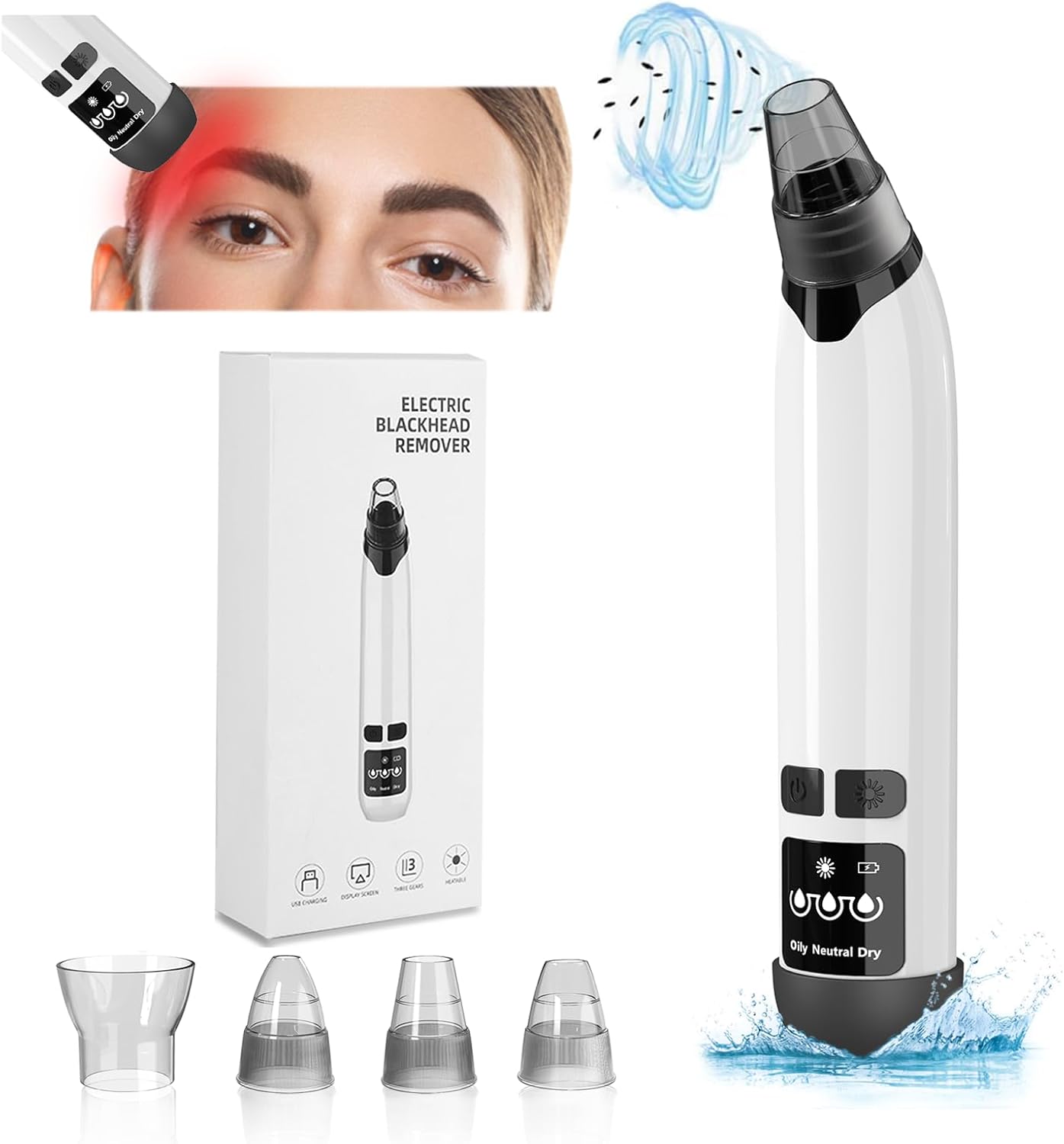 ✨ Advanced Blackhead Remover with Heating & Smart Suction Control