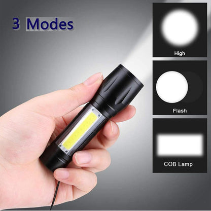 Portable Zoom LED Flashlight – Mini Camping Lamp