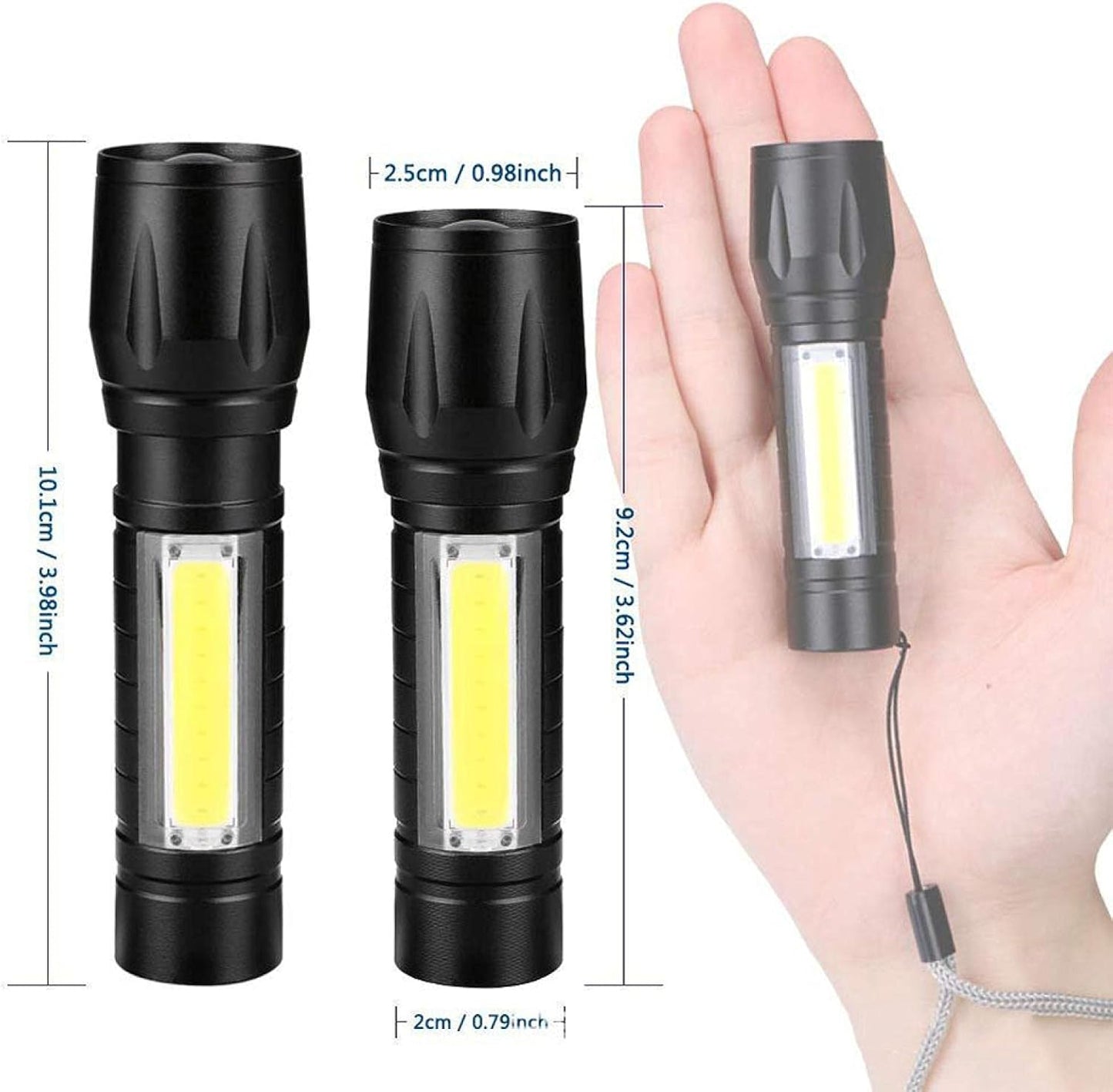 Portable Zoom LED Flashlight – Mini Camping Lamp