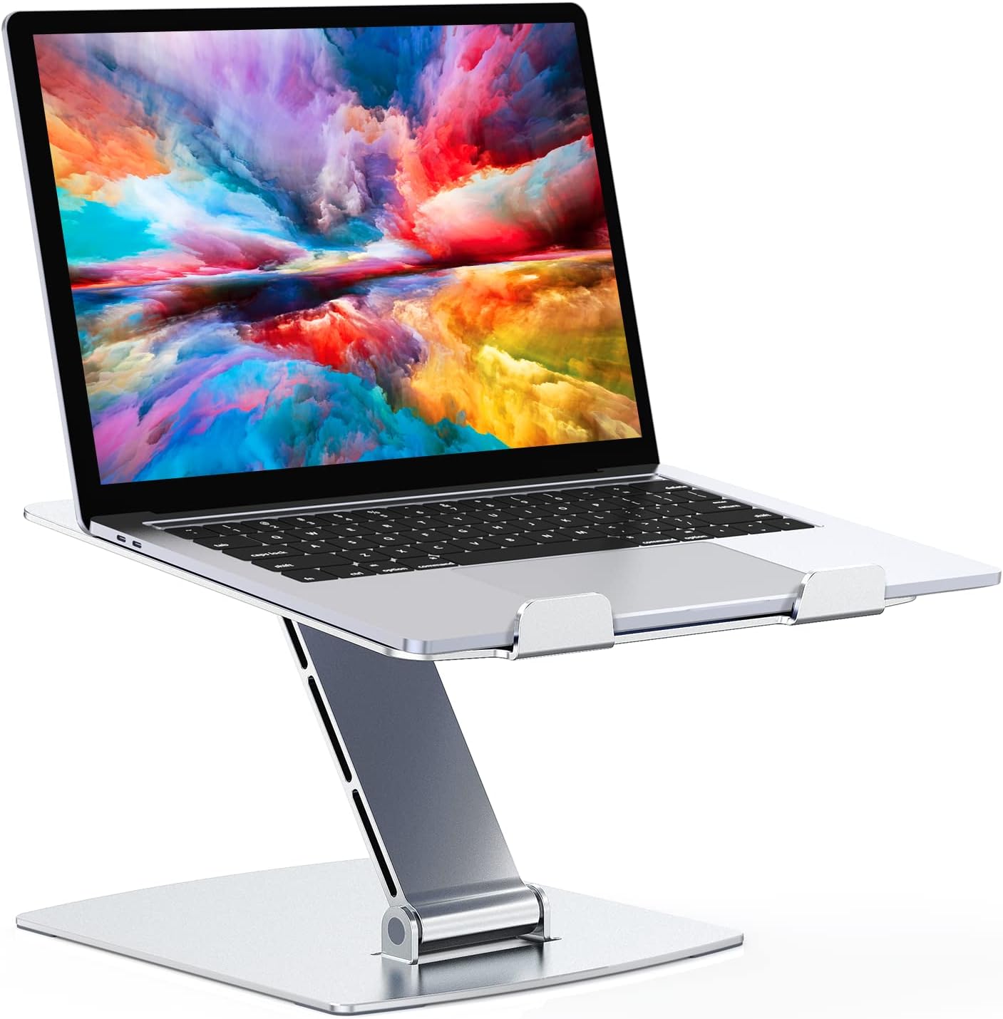 Adjustable Aluminum Laptop Stand – Foldable Ergonomic Laptop Riser with Cooling Ventilation for MacBook Air/Pro & 10–16" Laptops