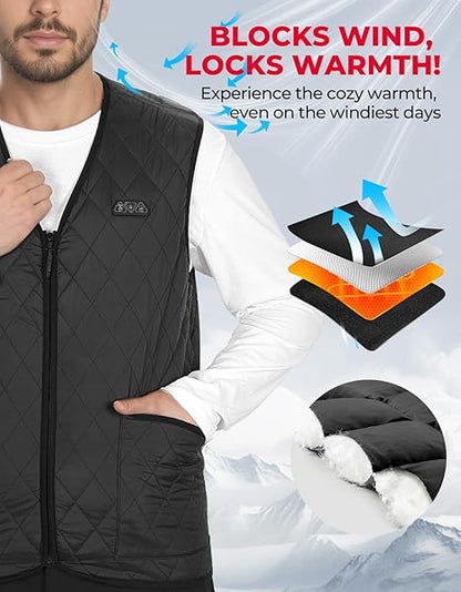 🔥 USB Heated Gilet for Men – All-Day Warmth, Anywhere