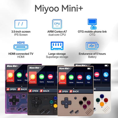 🎮 Mini Plus Handheld Retro Game Console – 128GB | 15,000+ Classic Games