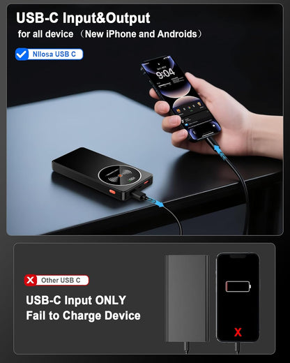 10000mAh Fast Charging Power Bank – 22.5W PD3.0 & QC4.0 USB-C Portable Charger with LED Display