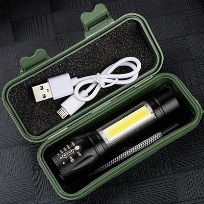 Portable Zoom LED Flashlight – Mini Camping Lamp
