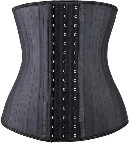 🔥👙 Latex Waist Trainer for Women – Steel Boned Tummy Control Corset