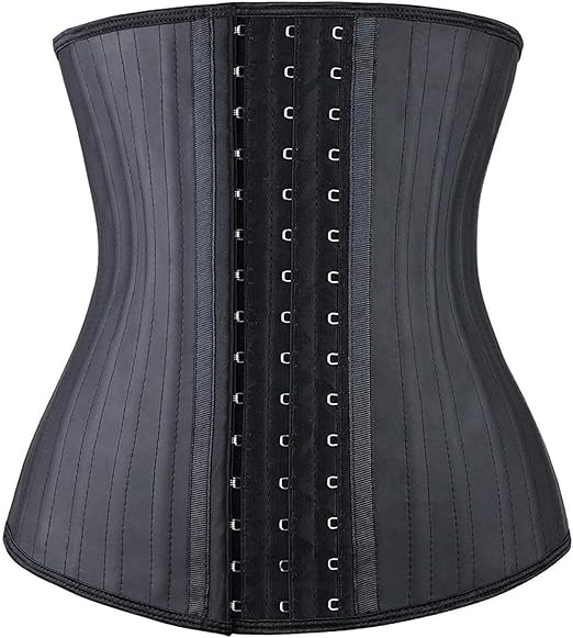 🔥👙 Latex Waist Trainer for Women – Steel Boned Tummy Control Corset