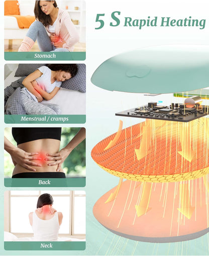 🔥 Instant Period Pain Relief with Smart Heat & Massage