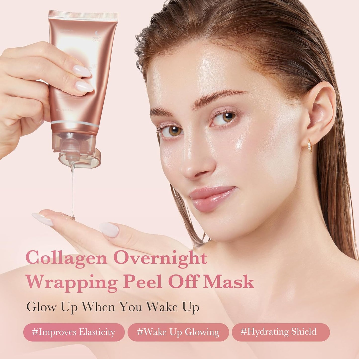 Medicube Collagen Night Wrapping Peel-Off Facial Mask with Jelly Brush – Skincare Gift
