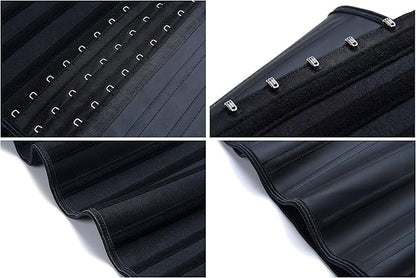 🔥👙 Latex Waist Trainer for Women – Steel Boned Tummy Control Corset