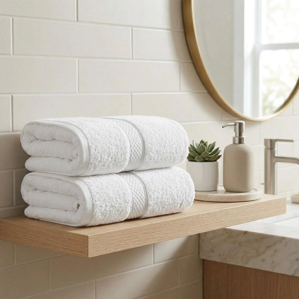 Bath Towels Luxury 100% Cotton 500GSM Soft Highly Absorbent Quick Dry