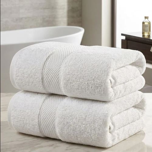 Bath Towels Luxury 100% Cotton 500GSM Soft Highly Absorbent Quick Dry