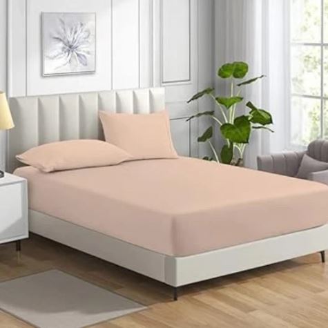 Premium Soft Fitted Sheet Polycotton Bedding Linen 200 Thread Count 11''/28cm