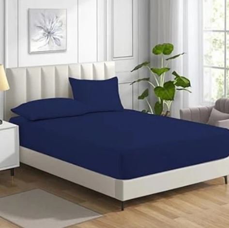 Premium Soft Fitted Sheet Polycotton Bedding Linen 200 Thread Count 11''/28cm