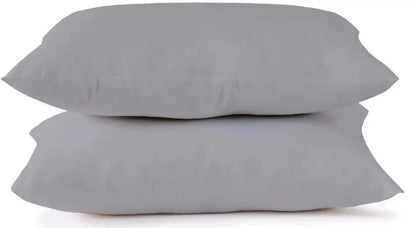 2x Soft Egyptian Cotton Pillowcases – Extra Large Fit, Grey, 50x7