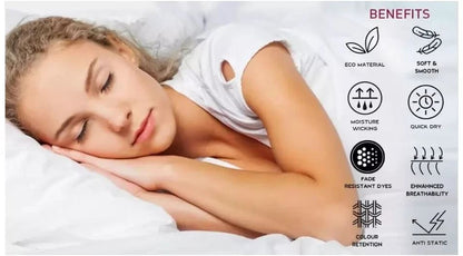 2x Soft Egyptian Cotton Pillowcases – Extra Large Fit, Grey, 50x7