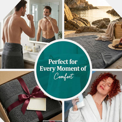 Bath Towels Luxury 100% Cotton 500GSM Soft Highly Absorbent Quick Dry