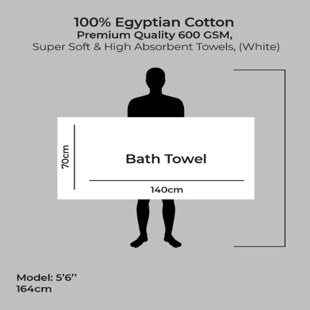 Bath Towels Luxury 100% Cotton 500GSM Soft Highly Absorbent Quick Dry