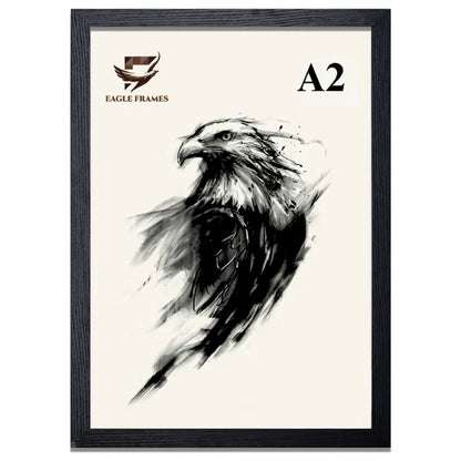 EAGLE FRAMES Multicolour Wooden Effect A2, A3, A4 Photo Frames 3cm Wide Premium