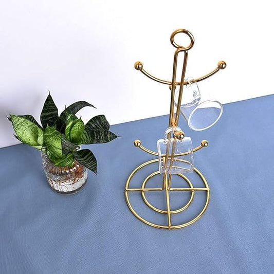 Apollo Mug Tree Stand Holder Holds up to 6 Mugs or Cups Durable Chrome Wire