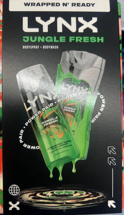 🎁🔥 LYNX Wrapped N’ Ready Gift Set for Men – Body Spray 150ml + Body Wash
