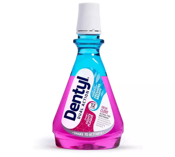 Dentyl Dual Action Fresh Clove CPC Mouthwash, Removes Plaque and Bacteria, 500ml