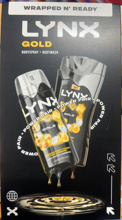 🎁🔥 LYNX Wrapped N’ Ready Gift Set for Men – Body Spray 150ml + Body Wash